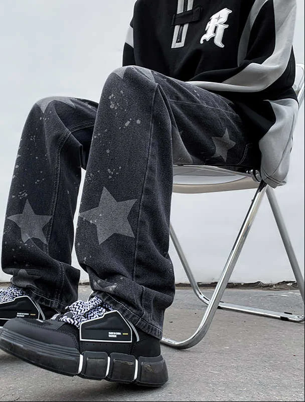Grunge Star Street Black Jeans - Image 5