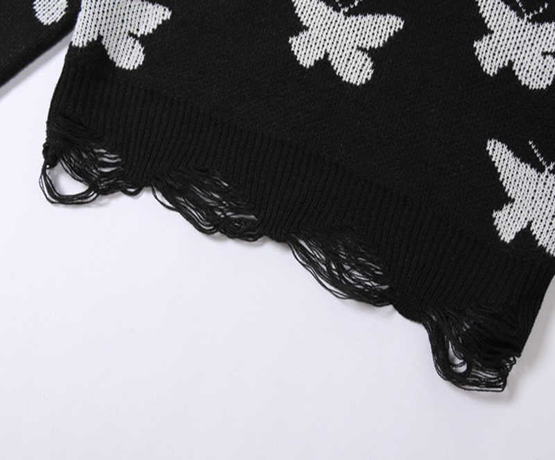 Grunge Street Butterfly Sweater - Image 3