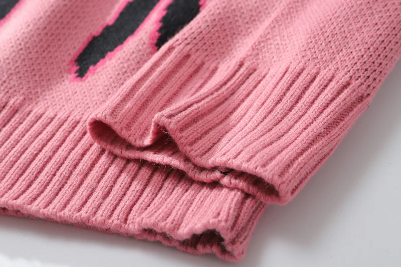 Grunge Street Color Contrasting Sweater - Image 5