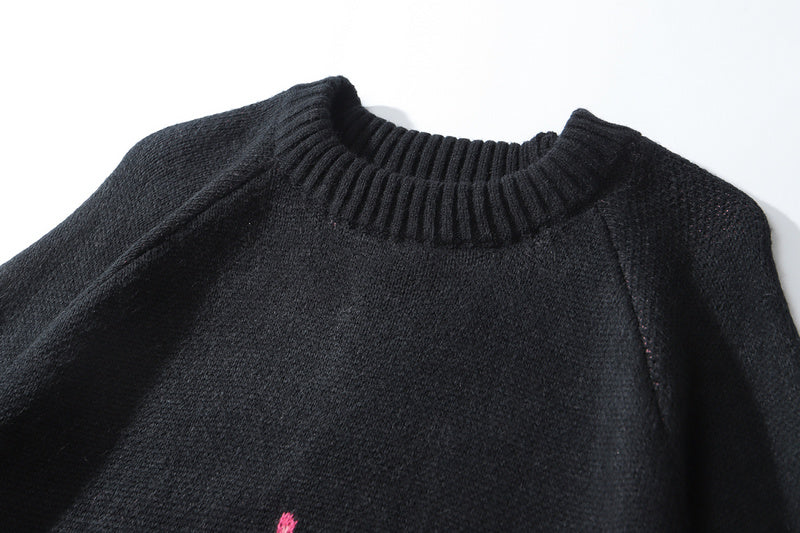 Grunge Street Color Contrasting Sweater - Image 6