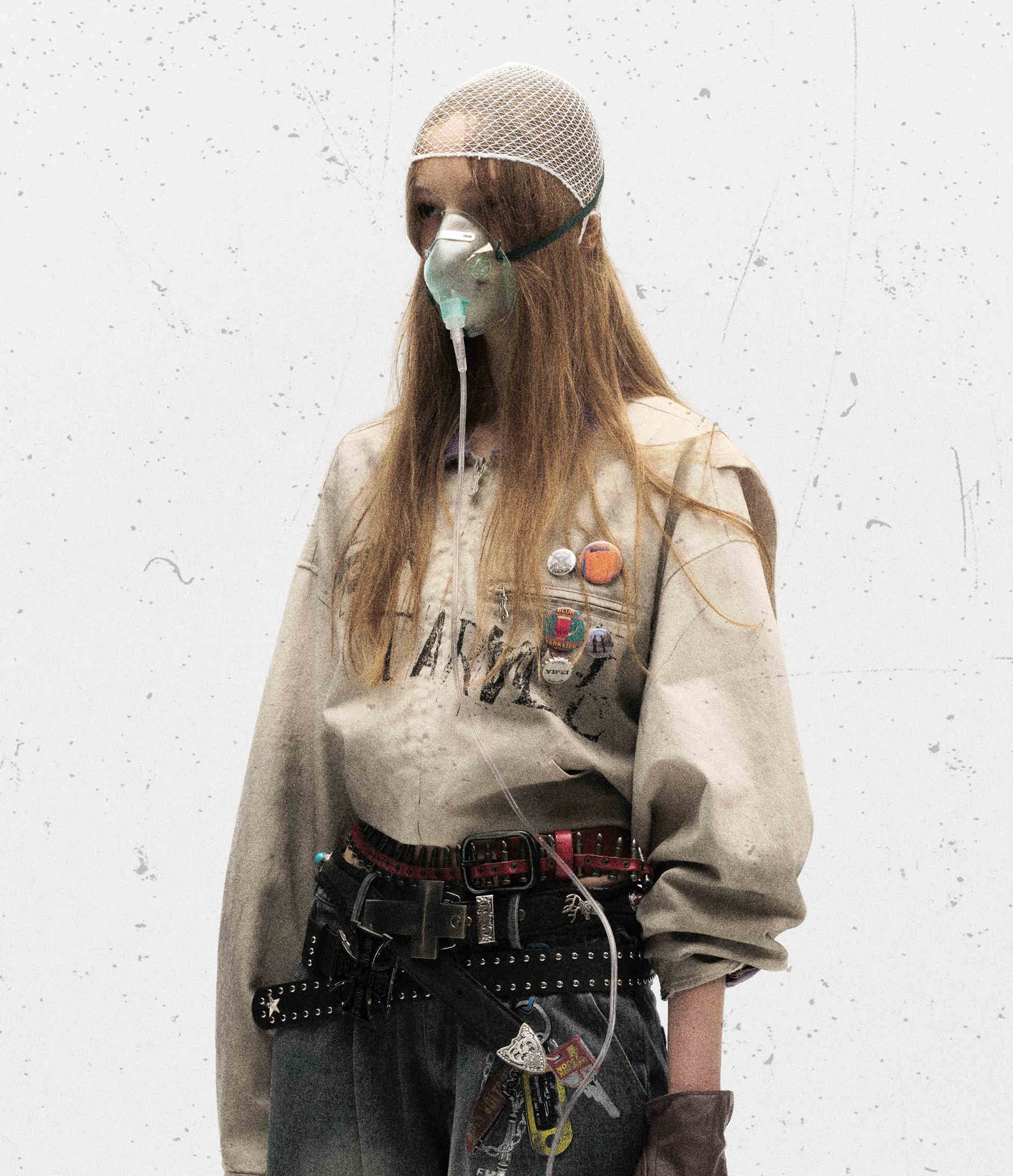 Grunge Street Dirty Washed Badge Jacket - Image 4