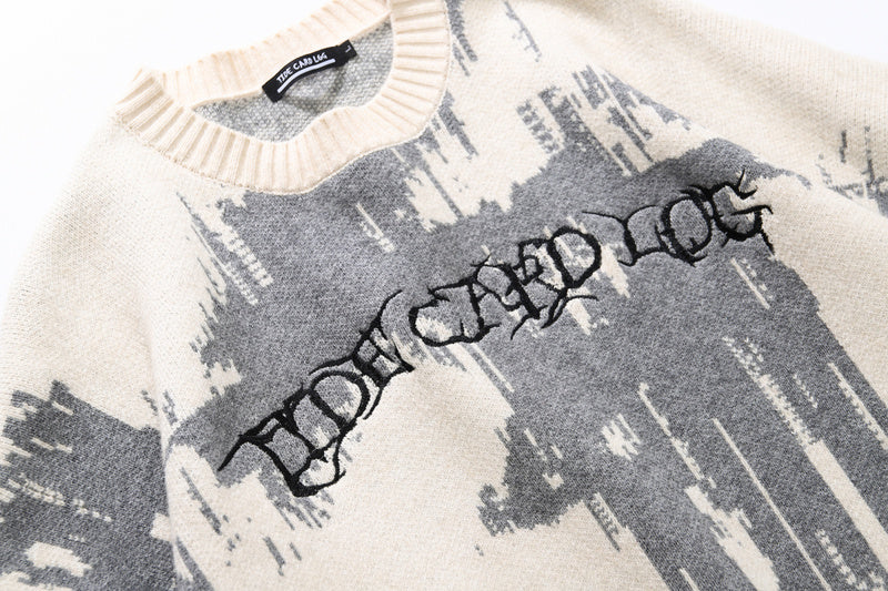 Grunge Street Round Neck Sweater - Image 3