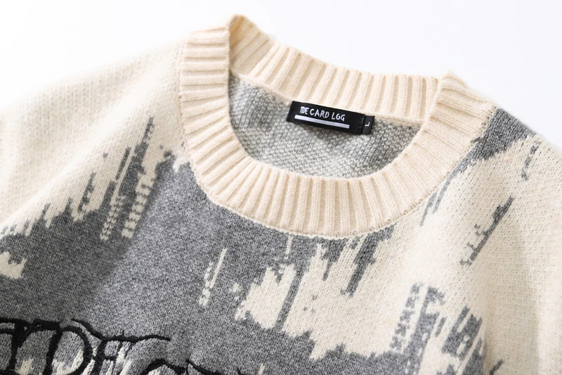 Grunge Street Round Neck Sweater - Image 4