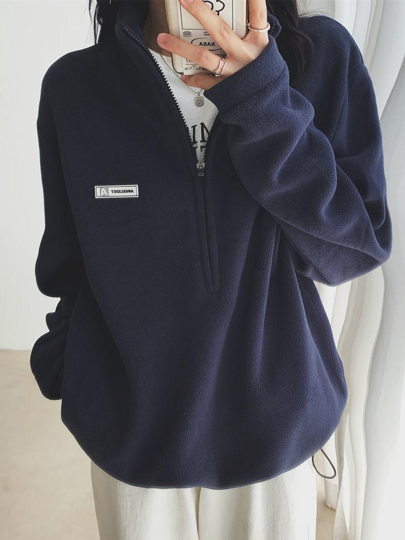 Half Zipper Fleece Sweatshirt - Image 12