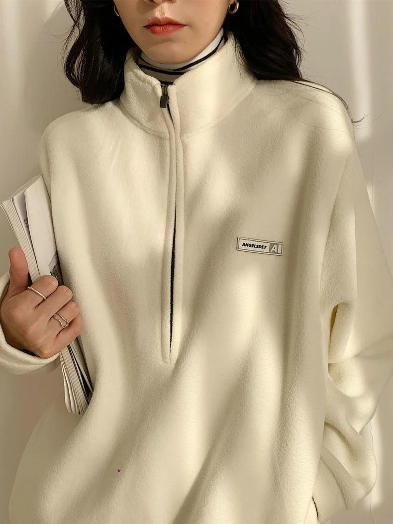 Half Zipper Fleece Sweatshirt - Image 4