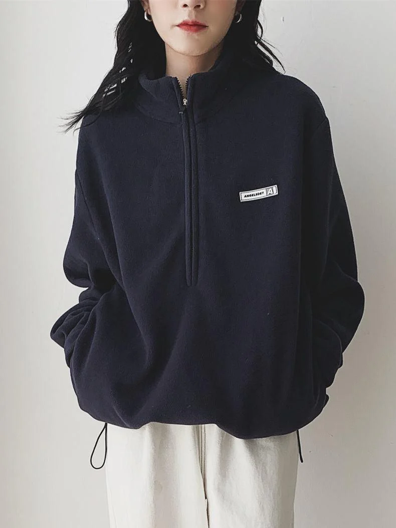 Half Zipper Fleece Sweatshirt - Image 9