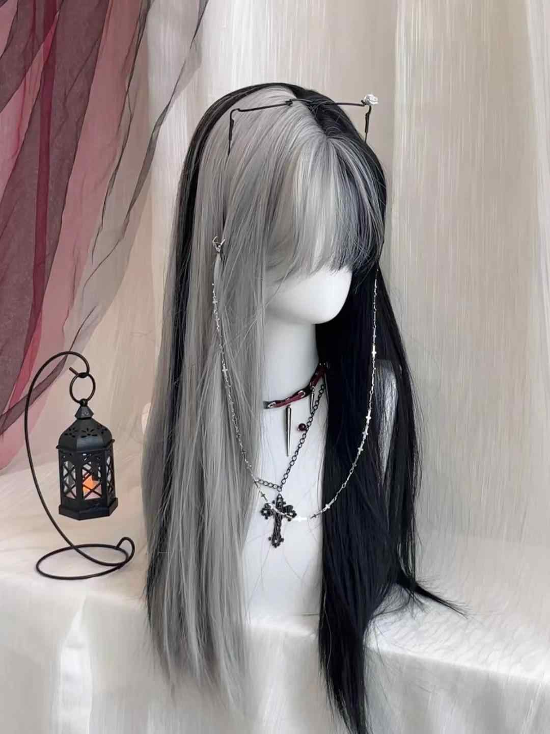 Halloween Black&White Wig - Image 2