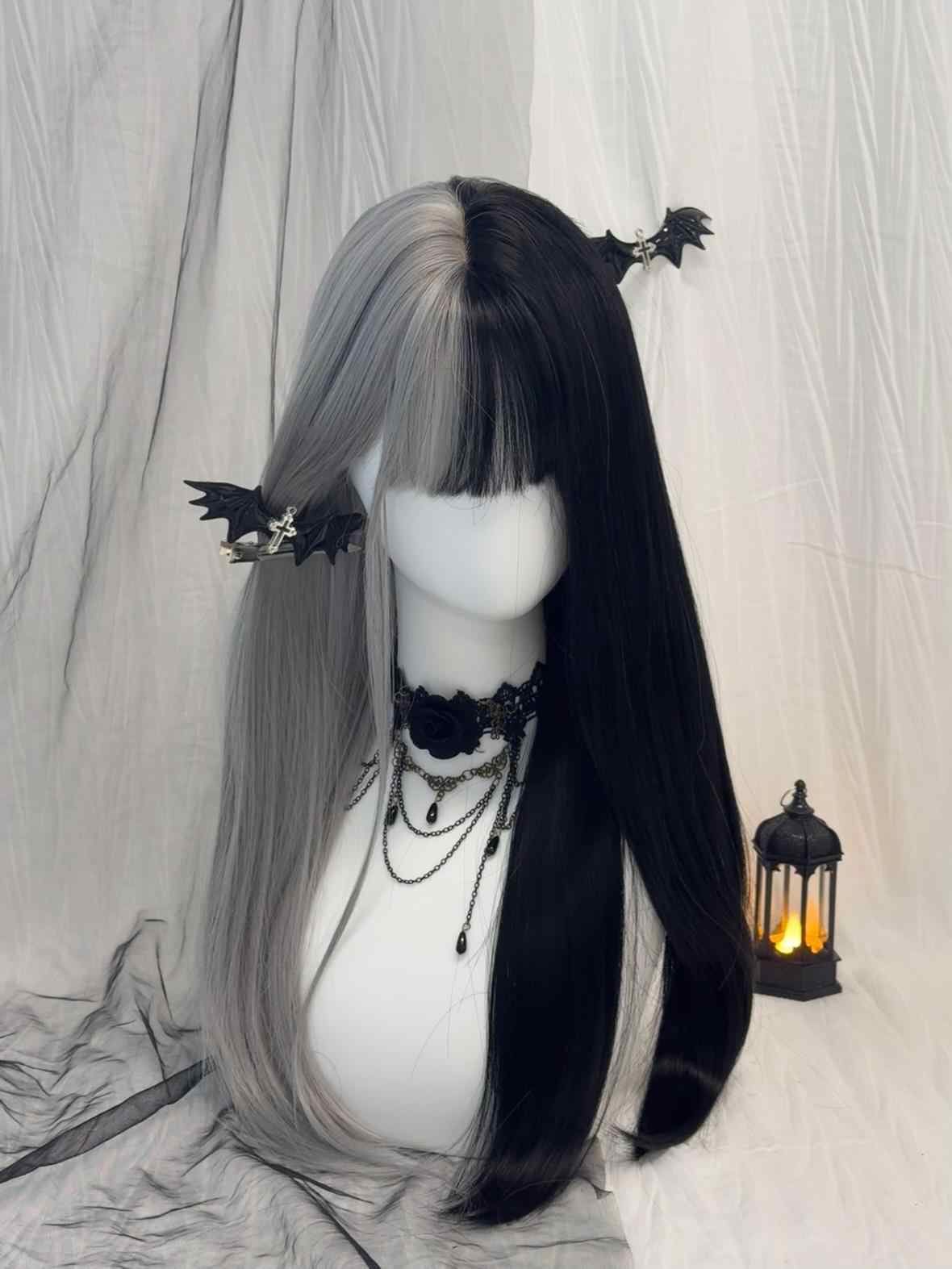 Halloween Black&White Wig - Image 4
