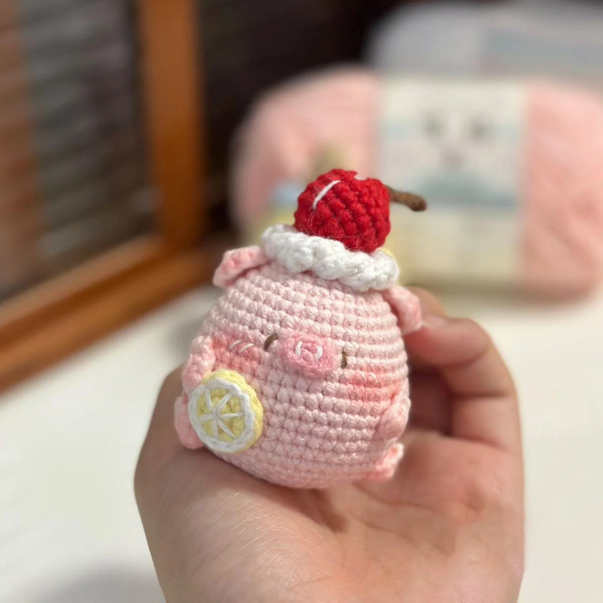 Handmade cream cake pig duck material package doll - Image 4