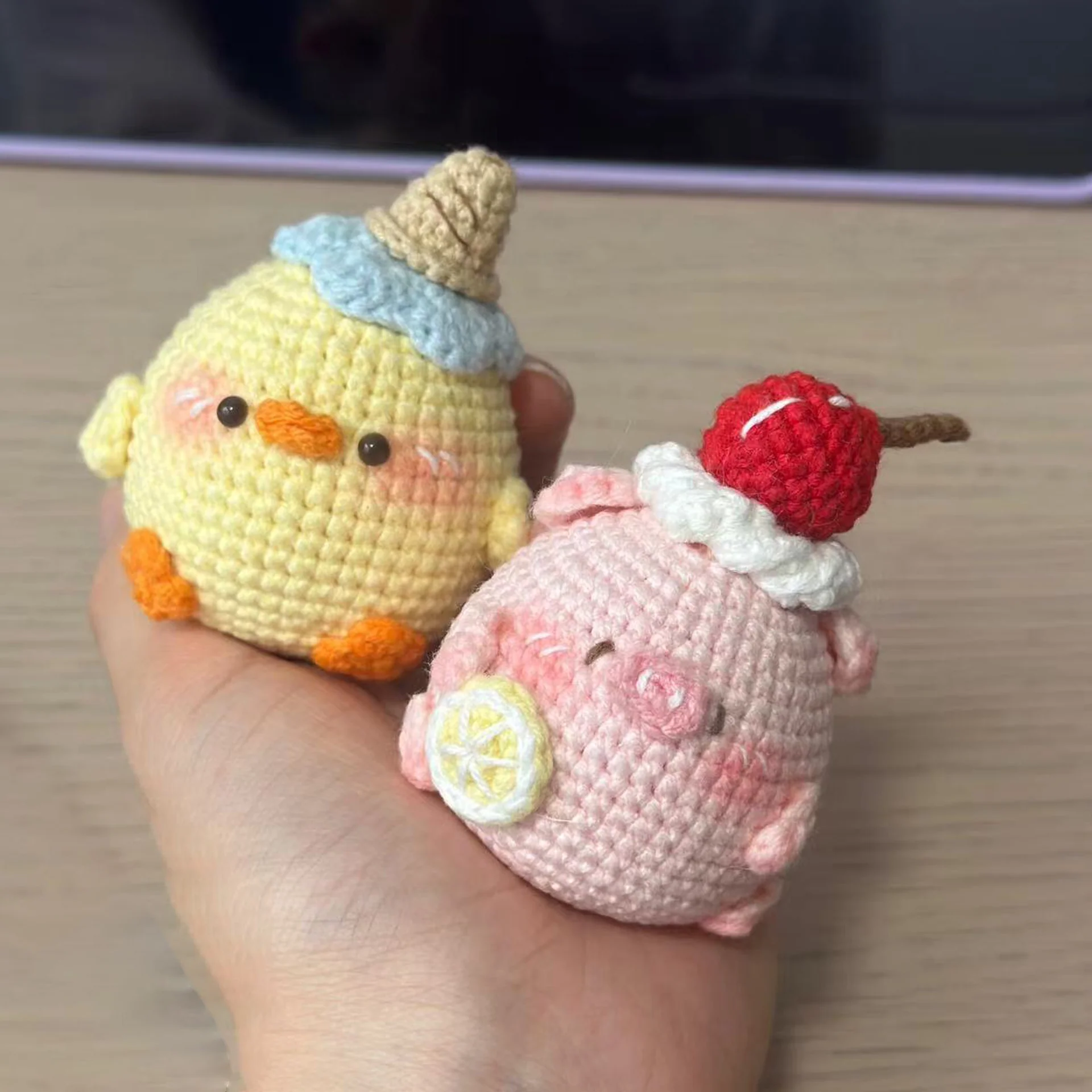 Handmade cream cake pig duck material package doll - Image 5