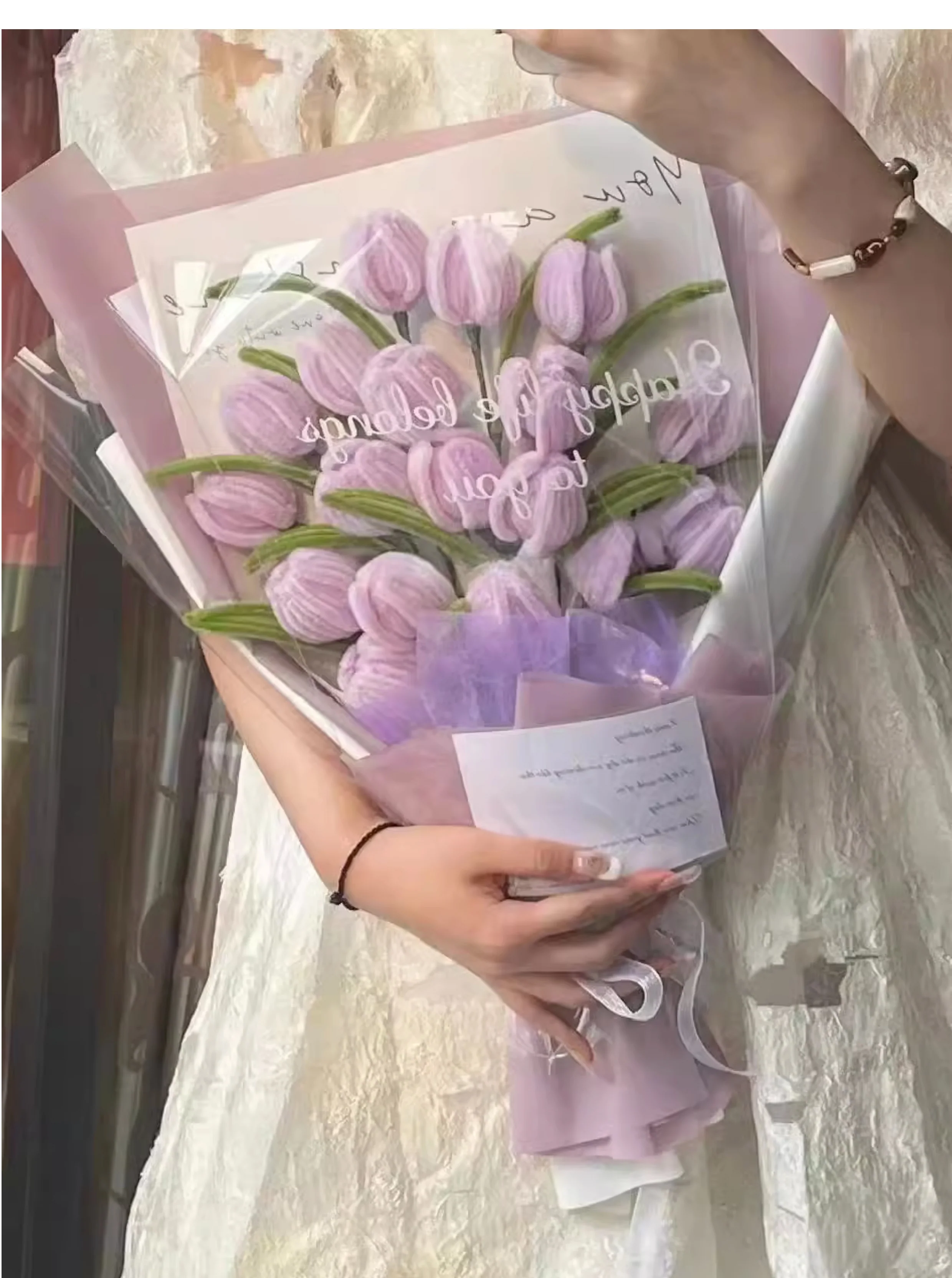 Handmade tulip twist stick bouquet - Image 2