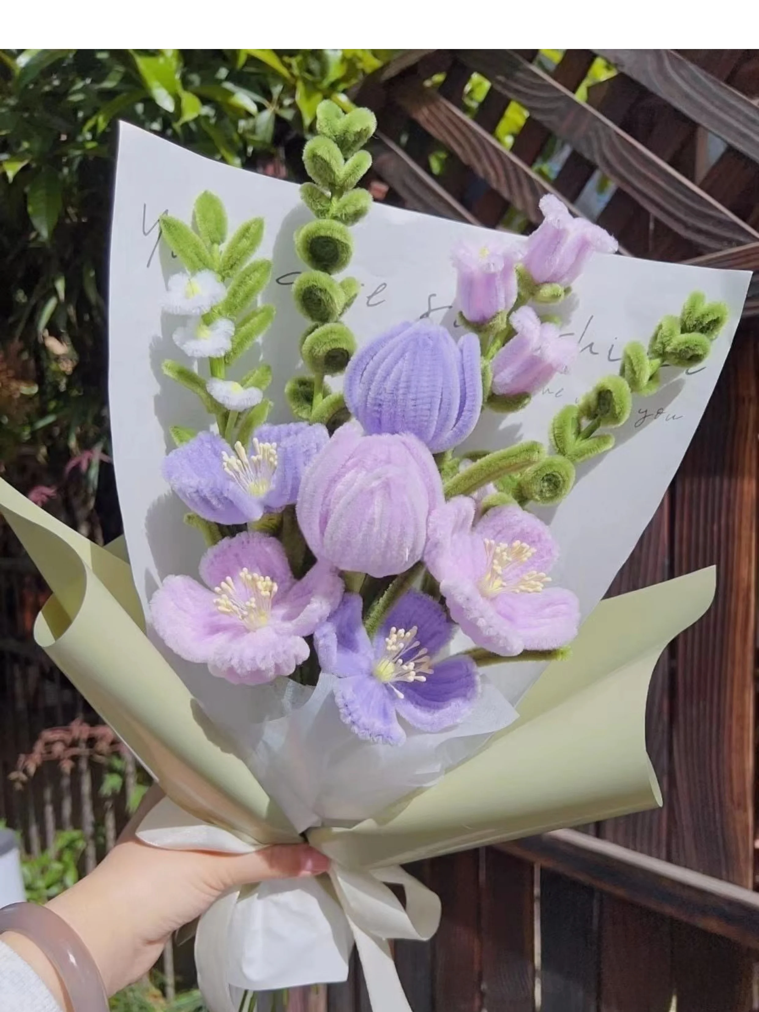 handmade twist stick flowers bouquet - Image 2
