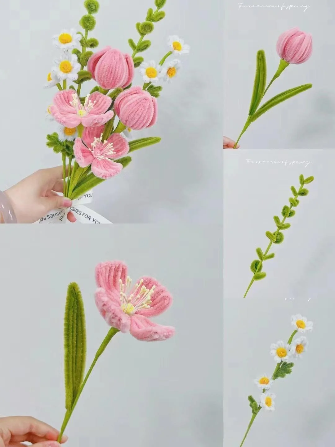 handmade twist stick flowers bouquet - Image 4