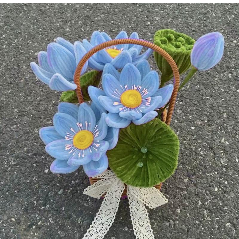 handmade Twisting stick lotus flower basket - Image 2