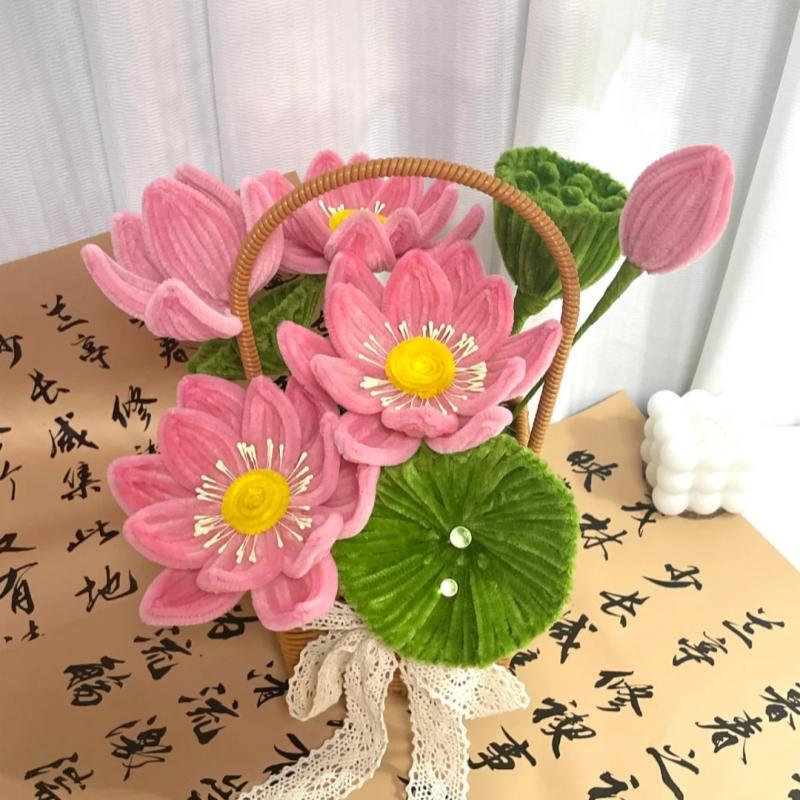 handmade Twisting stick lotus flower basket - Image 3
