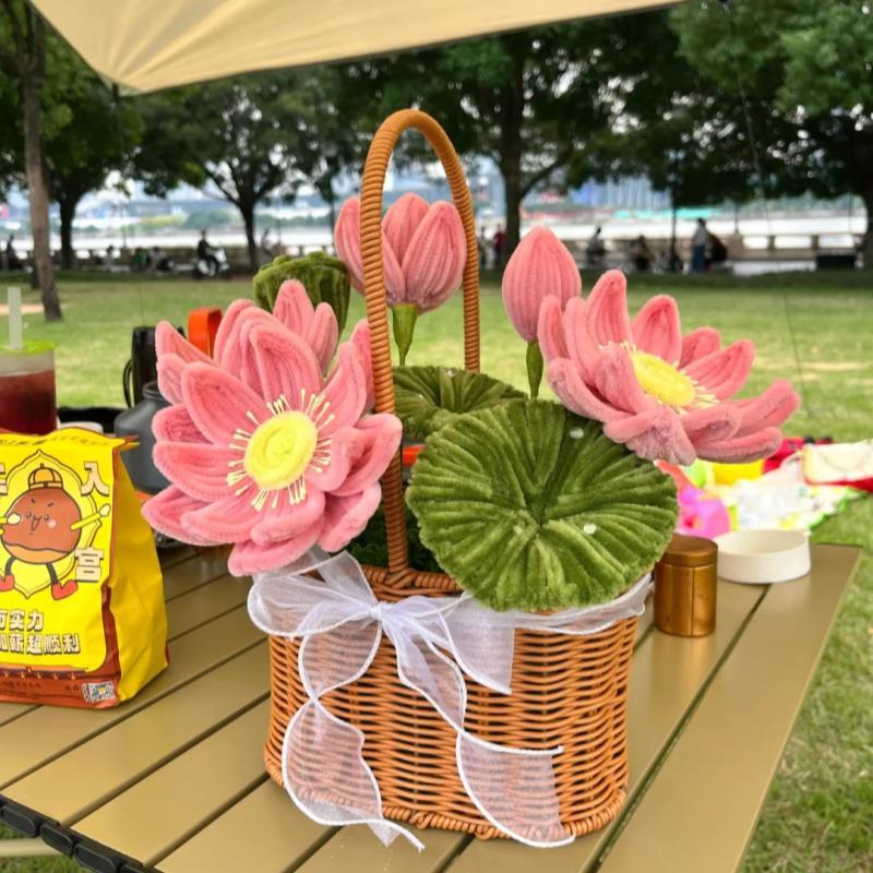 handmade Twisting stick lotus flower basket - Image 4