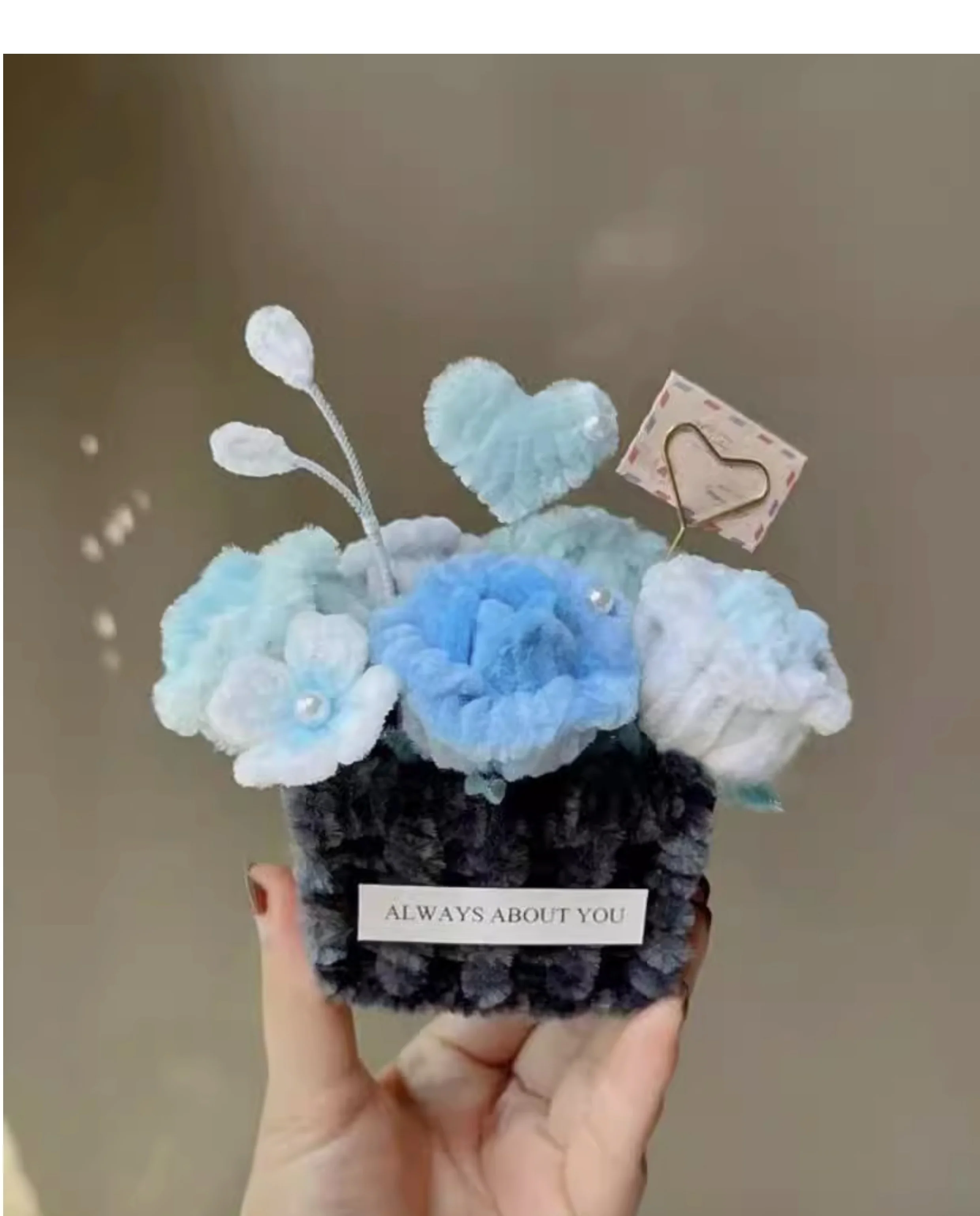 handmade Twisting stick mini flower basket bouquet - Image 3
