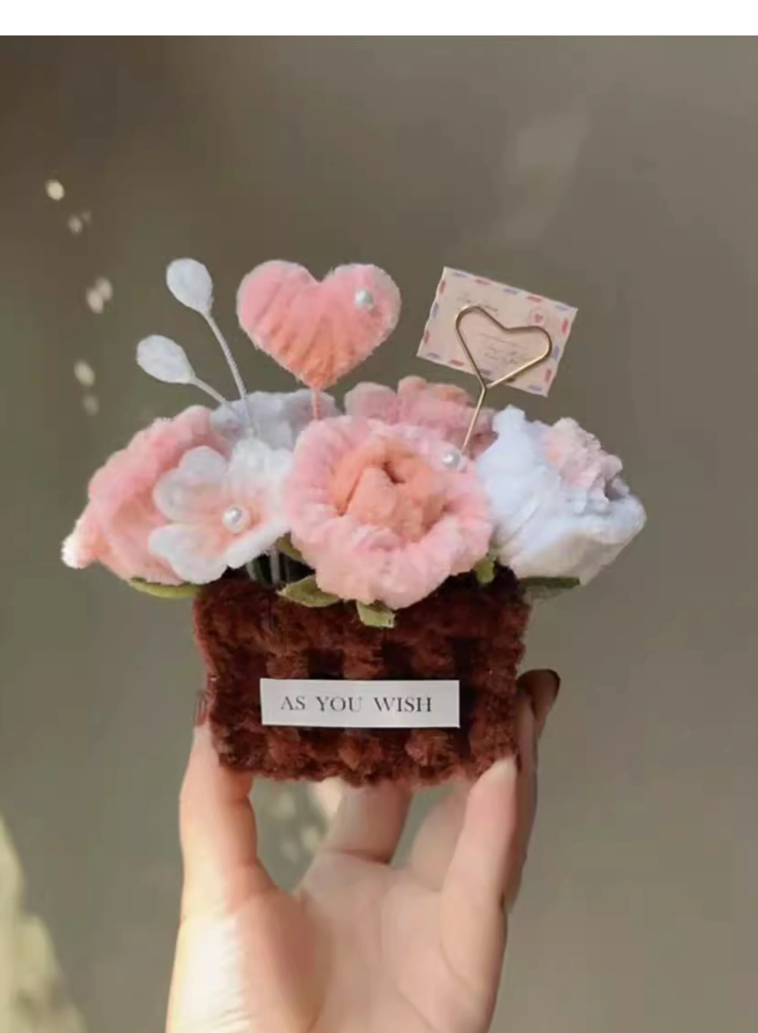 handmade Twisting stick mini flower basket bouquet - Image 4