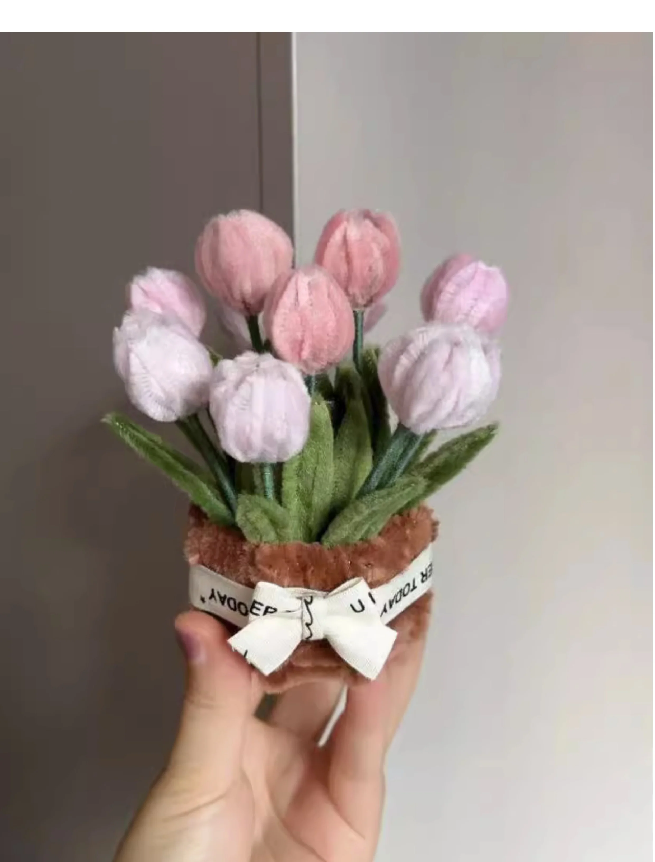 handmade Twisting stick mini flower basket bouquet - Image 5