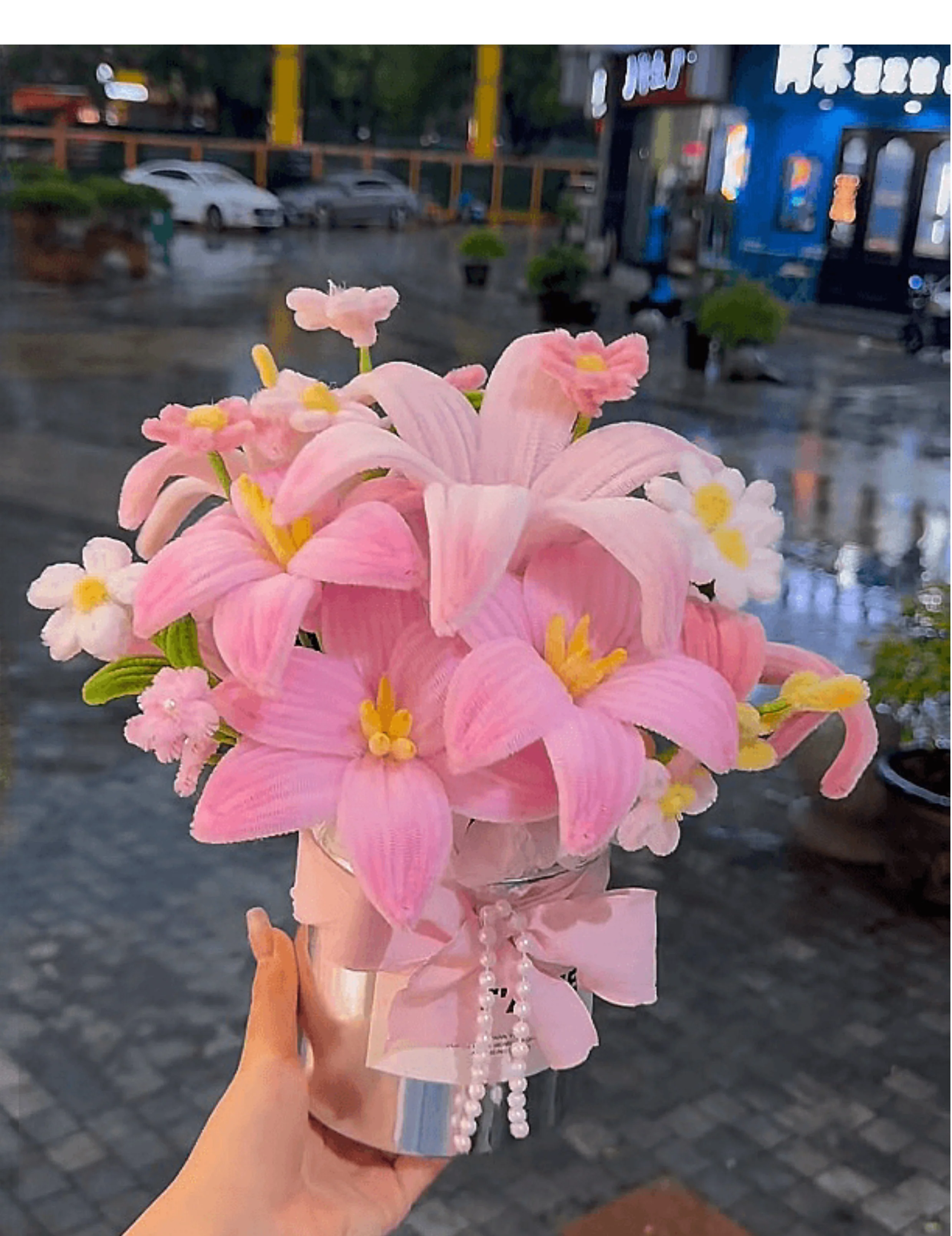 handmade Twisting stick peony rose hug bucket - Image 4