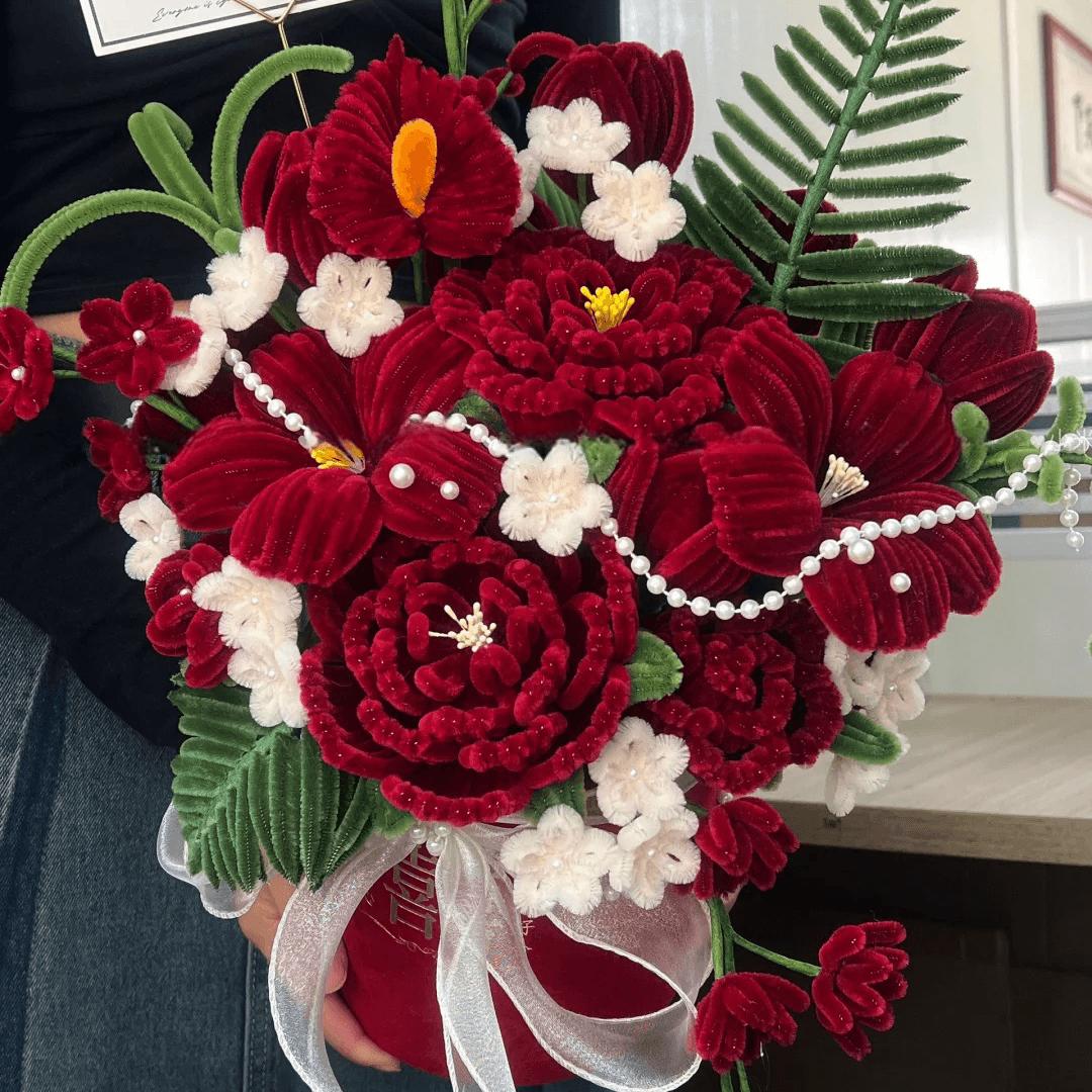 handmade Twisting stick peony rose hug bucket - Image 7