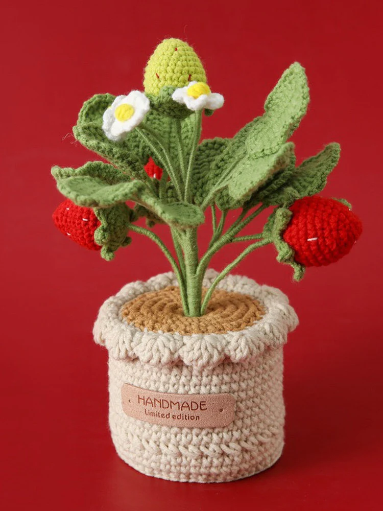 handmade wool crocheted simulated flowers - Image 7