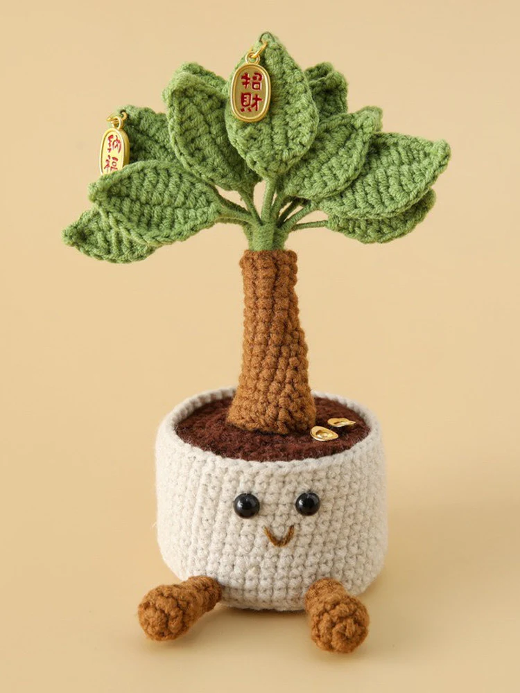 handmade wool crocheted simulated flowers - Image 8