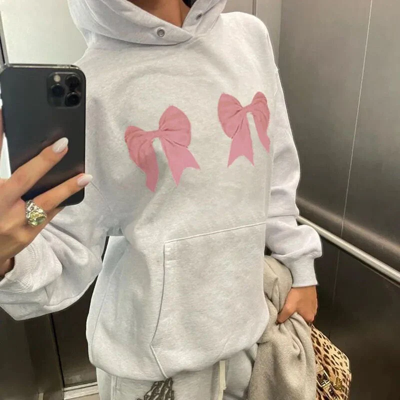 Harajuku Coquette Aesthetic Bow Oversized Hoodie - Image 7