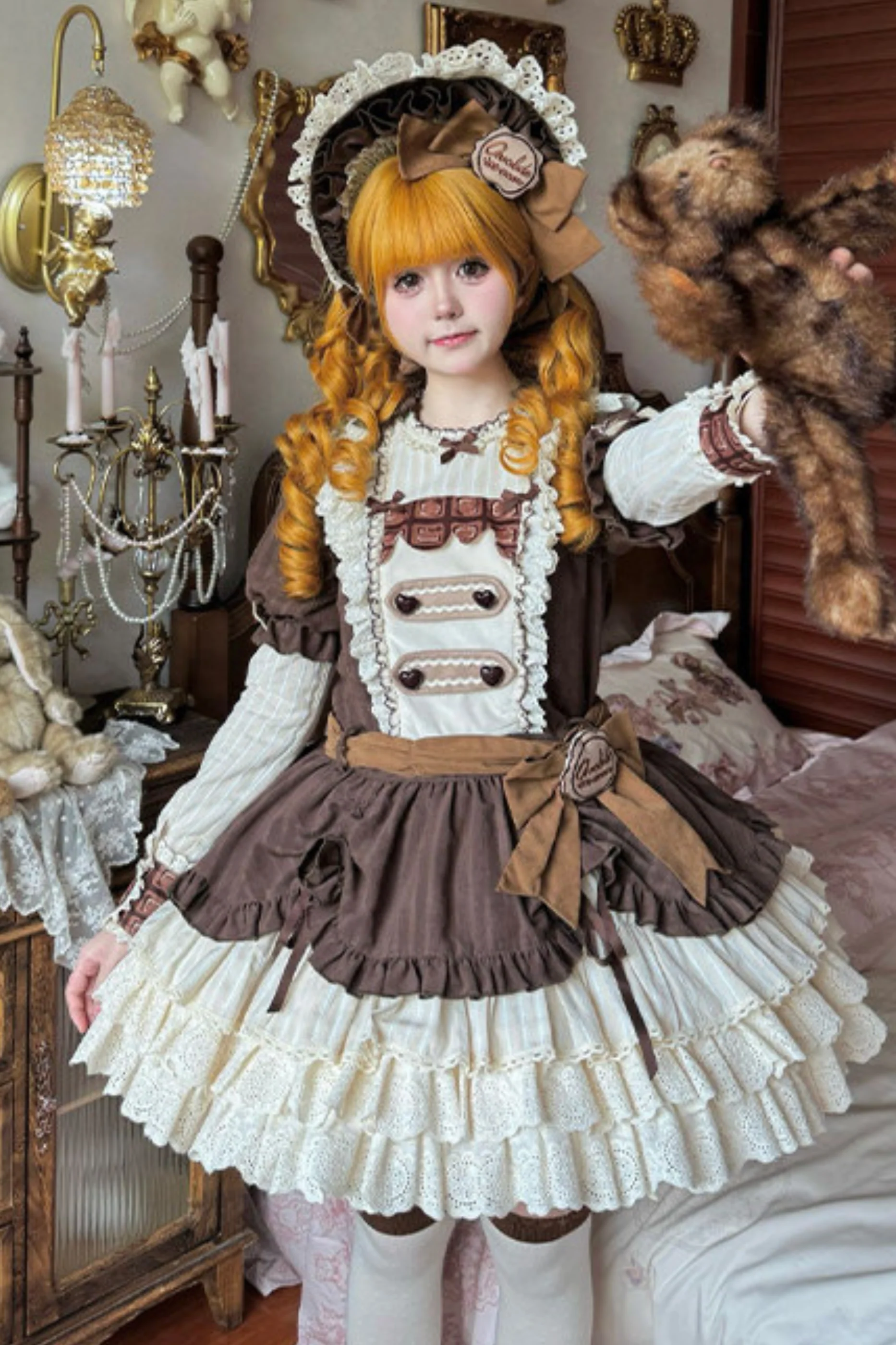 Hazel Doll Lolita Dress + Jumper Skirt + Bonnet + Hat + Necklace - Image 22