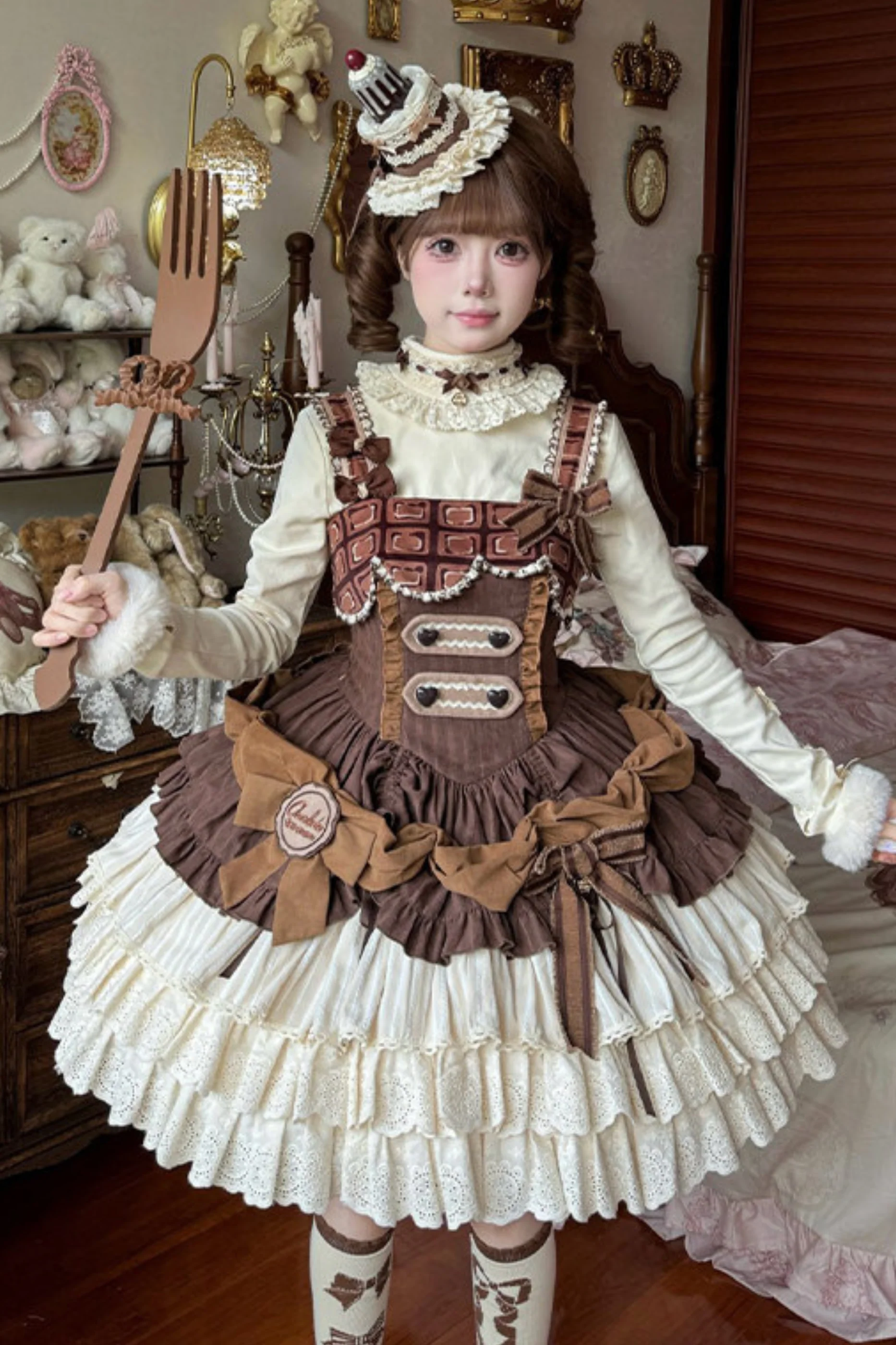Hazel Doll Lolita Dress + Jumper Skirt + Bonnet + Hat + Necklace - Image 23