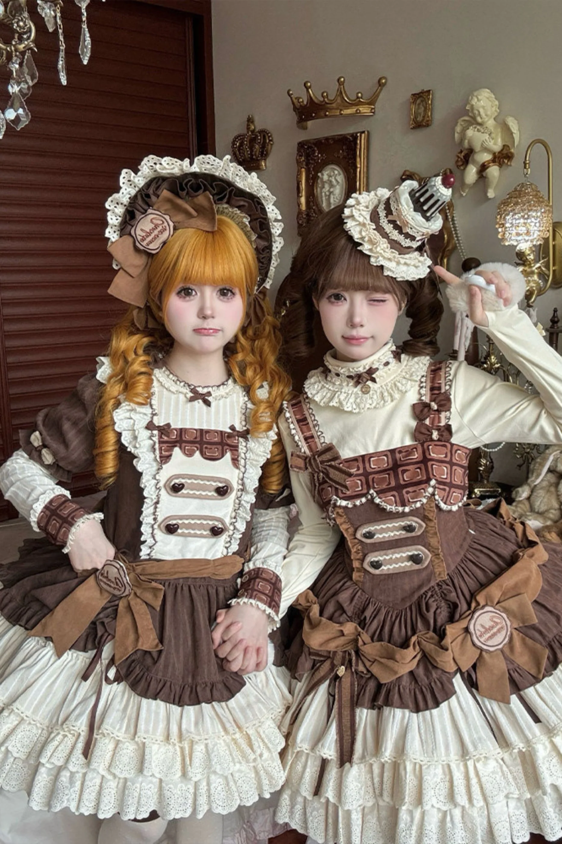 Hazel Doll Lolita Dress + Jumper Skirt + Bonnet + Hat + Necklace - Image 4