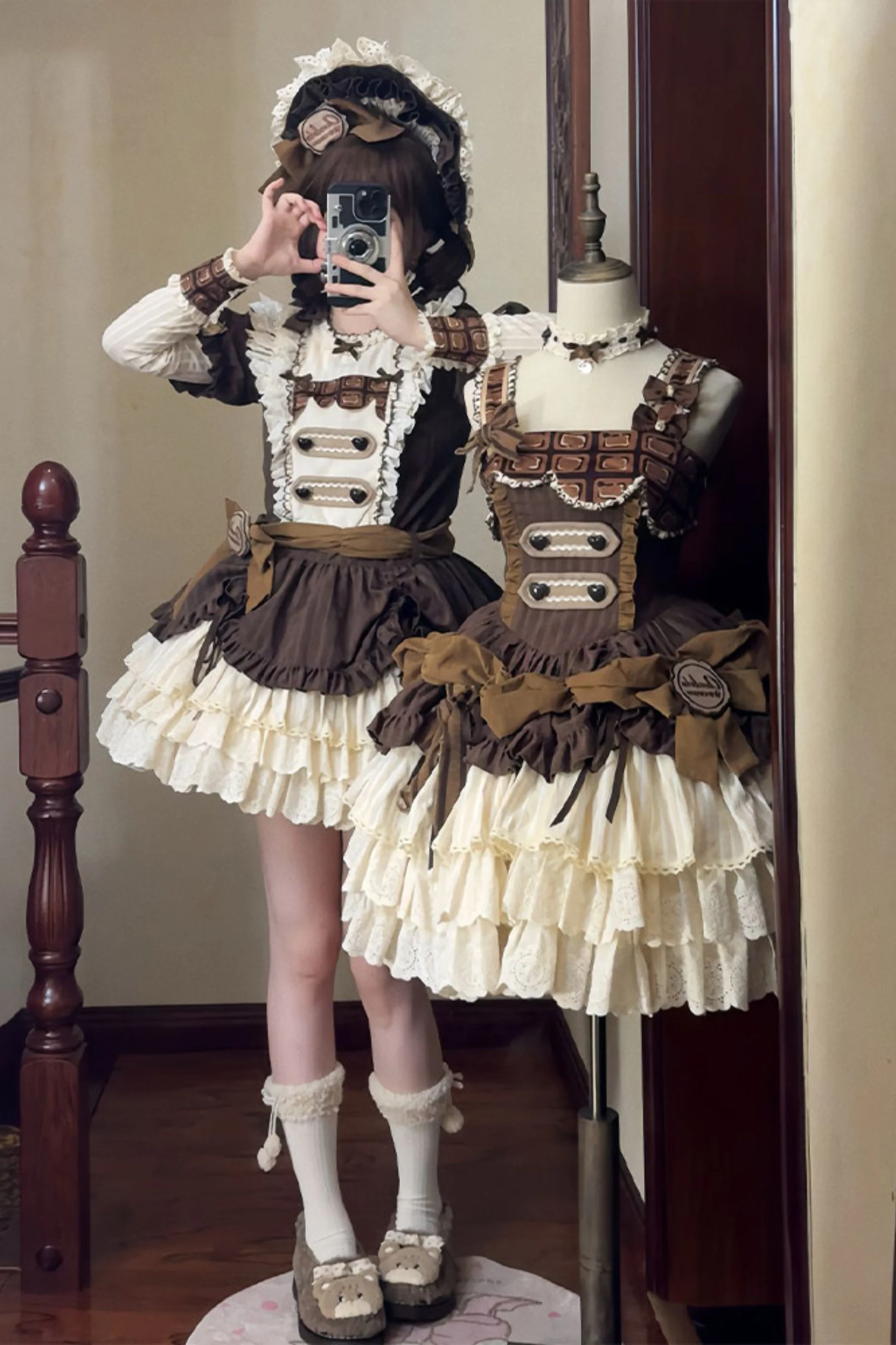 Hazel Doll Lolita Dress + Jumper Skirt + Bonnet + Hat + Necklace - Image 7