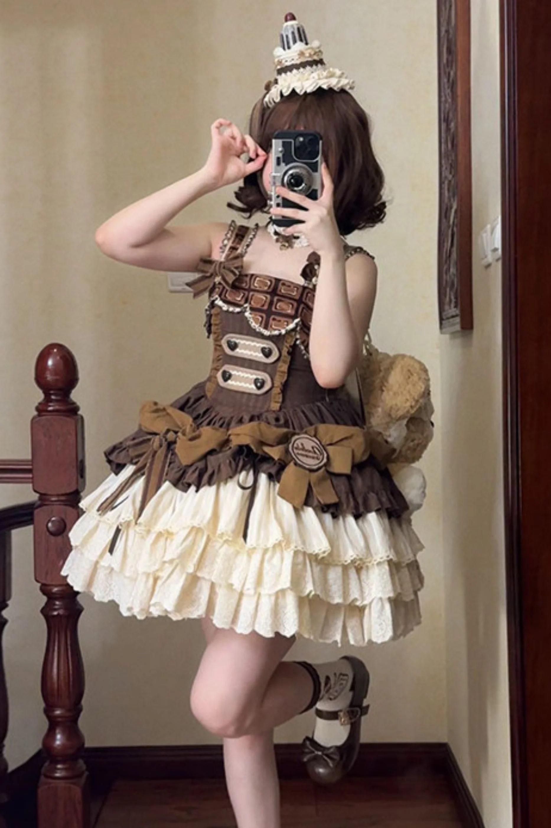 Hazel Doll Lolita Dress + Jumper Skirt + Bonnet + Hat + Necklace - Image 8