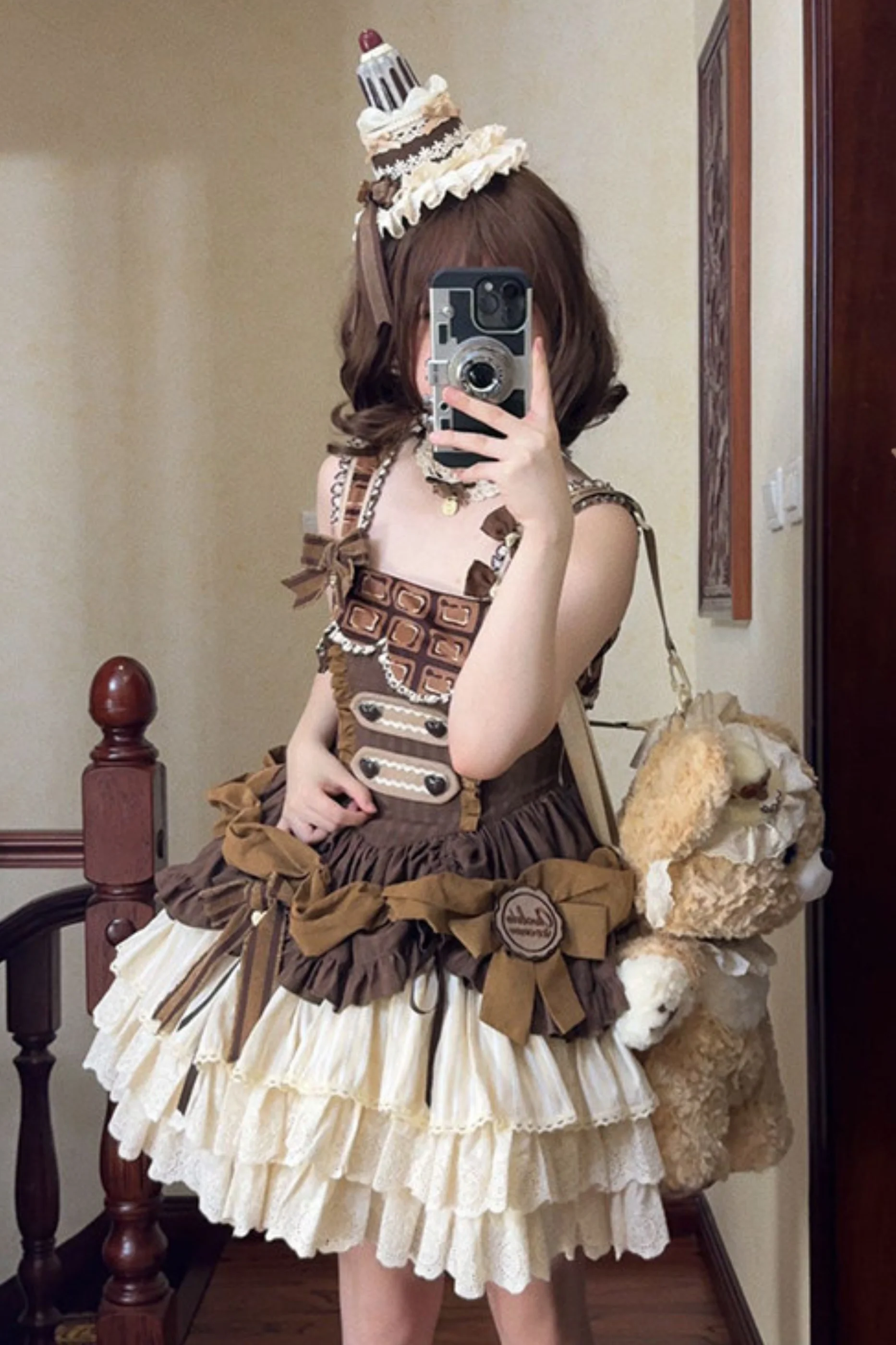 Hazel Doll Lolita Dress + Jumper Skirt + Bonnet + Hat + Necklace - Image 9