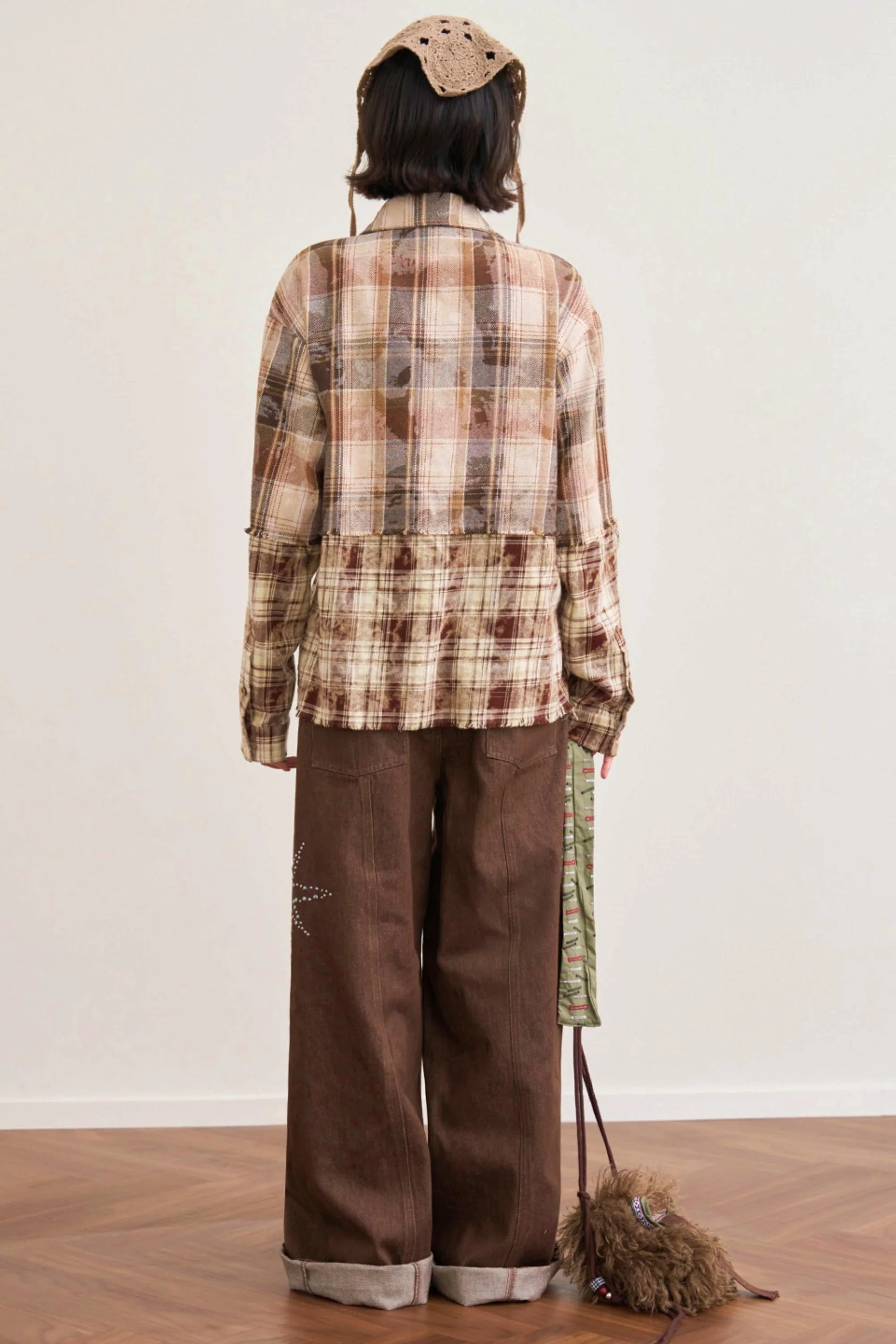 Hazelnut Latte Plaid Blouse - Image 12