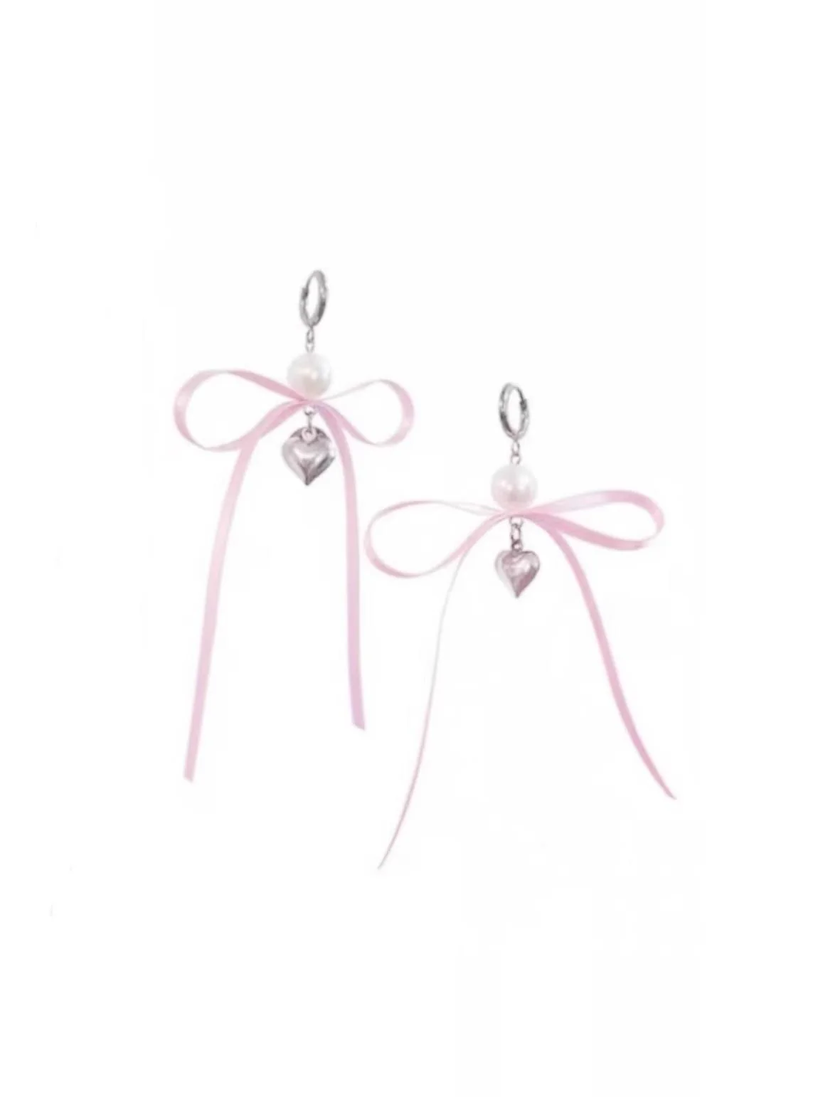 heart coquette bow earrings - Image 5