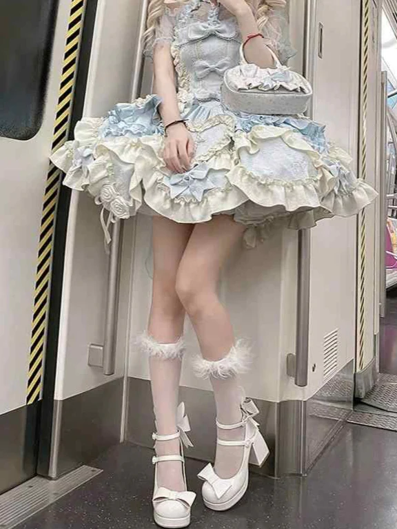 Heart Lolita Gothic Bows Dress - Image 2