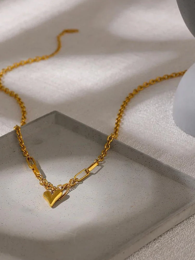 Heart Necklace & Bracelet Set - Image 3