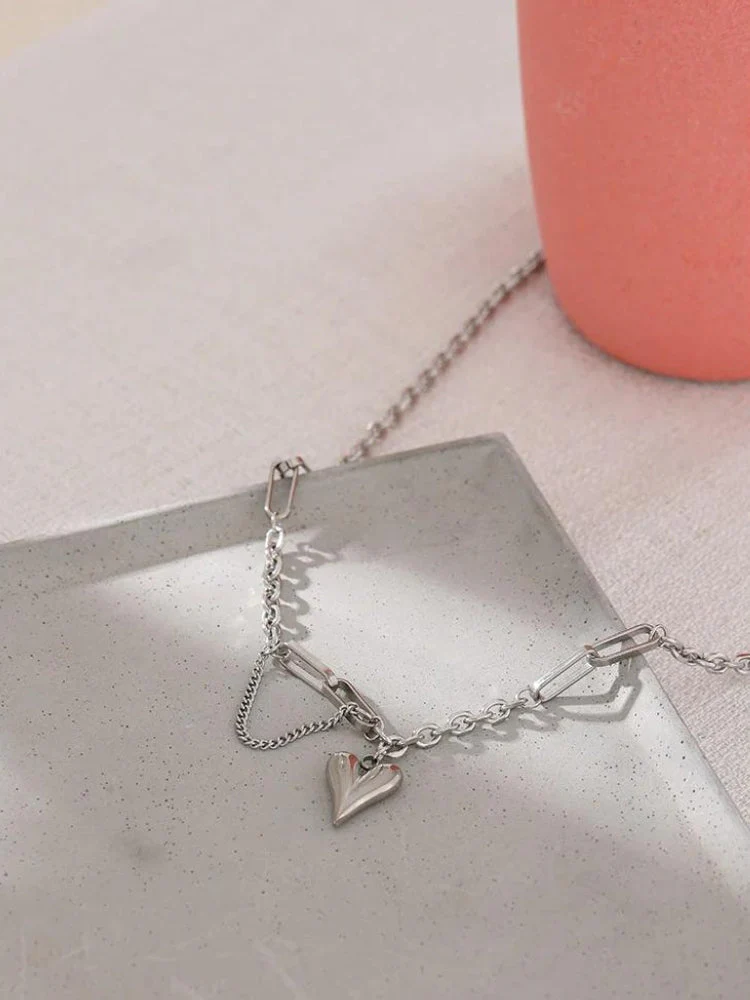 Heart Necklace & Bracelet Set - Image 4