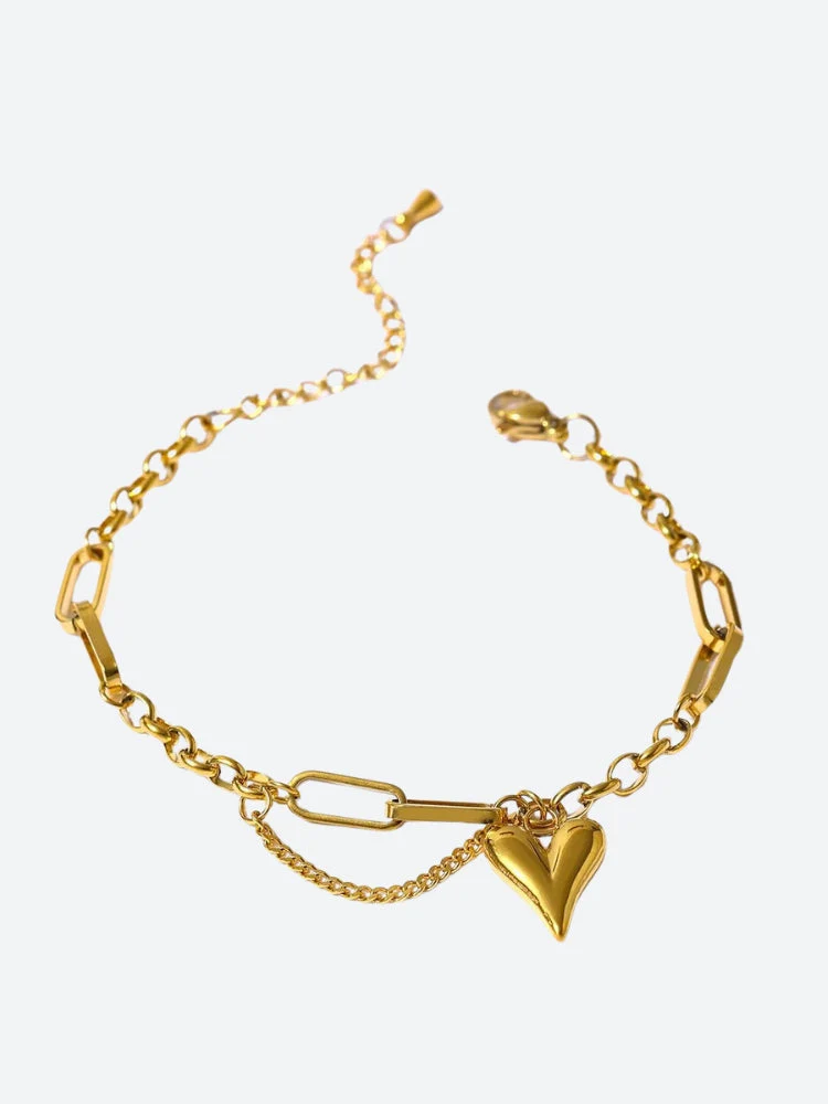 Heart Necklace & Bracelet Set - Image 5