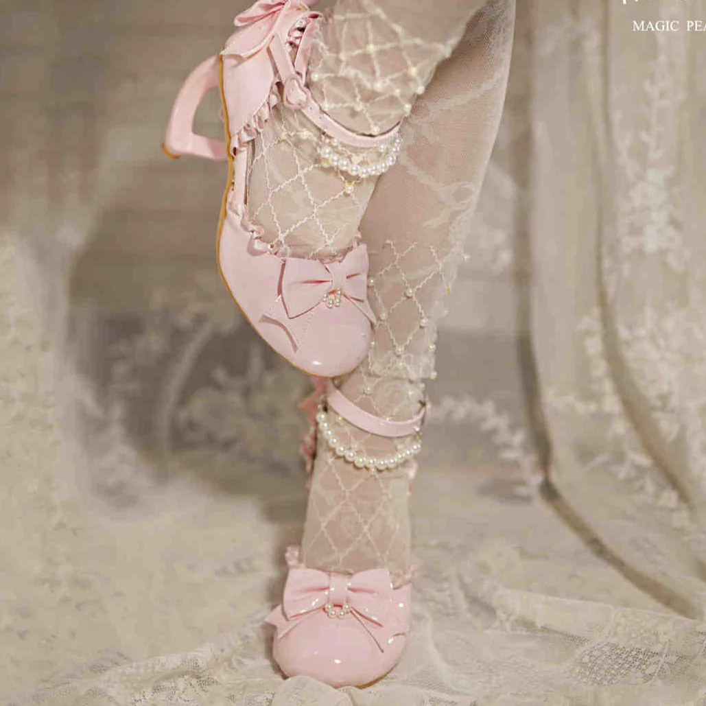 Heart Shape Heels Bow Sandals - Image 9