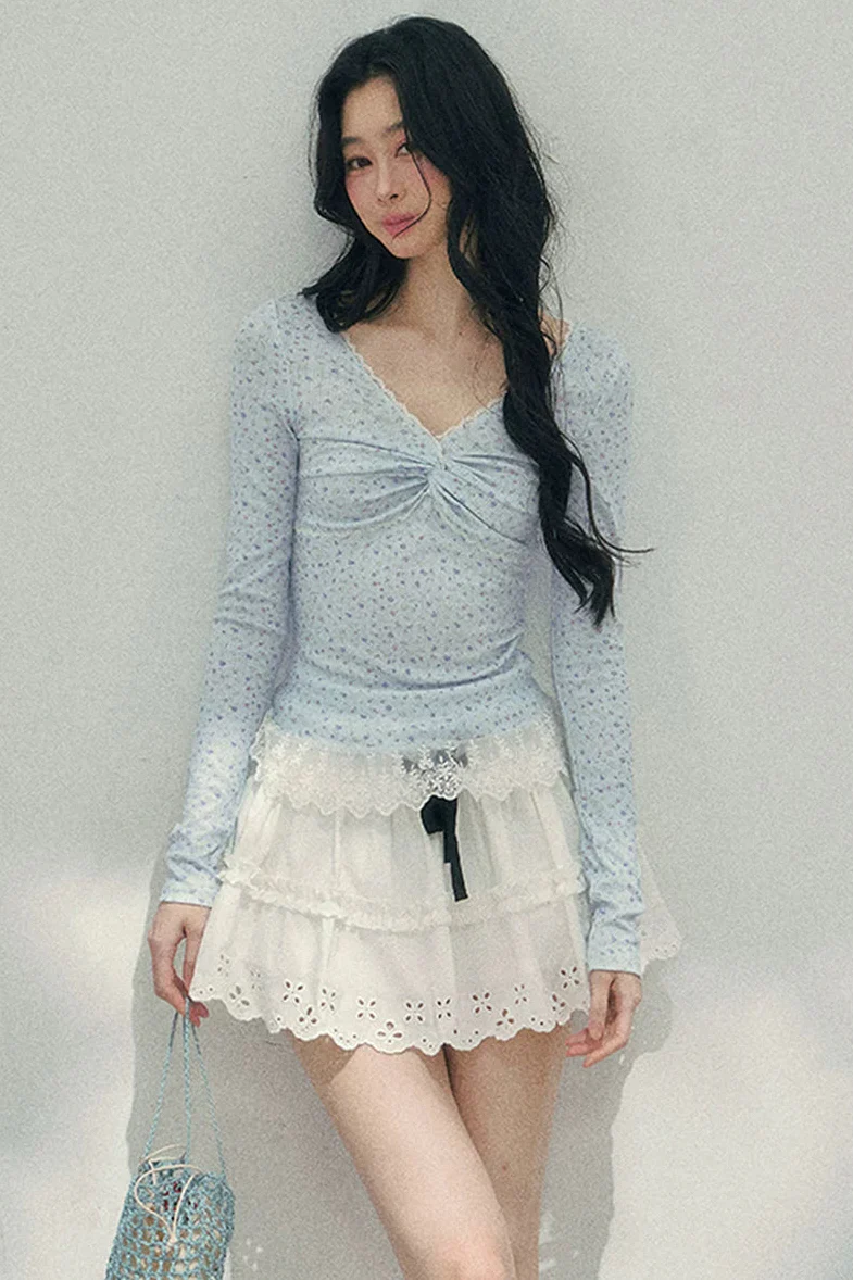 Back Lace Ribbon Garden Top - Image 4