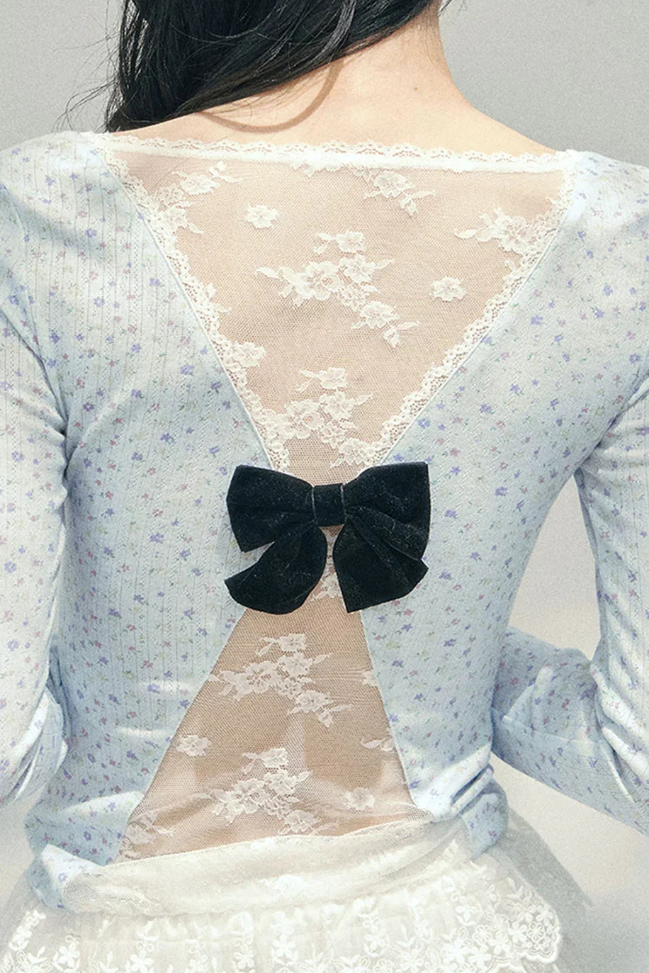Back Lace Ribbon Garden Top - Image 7