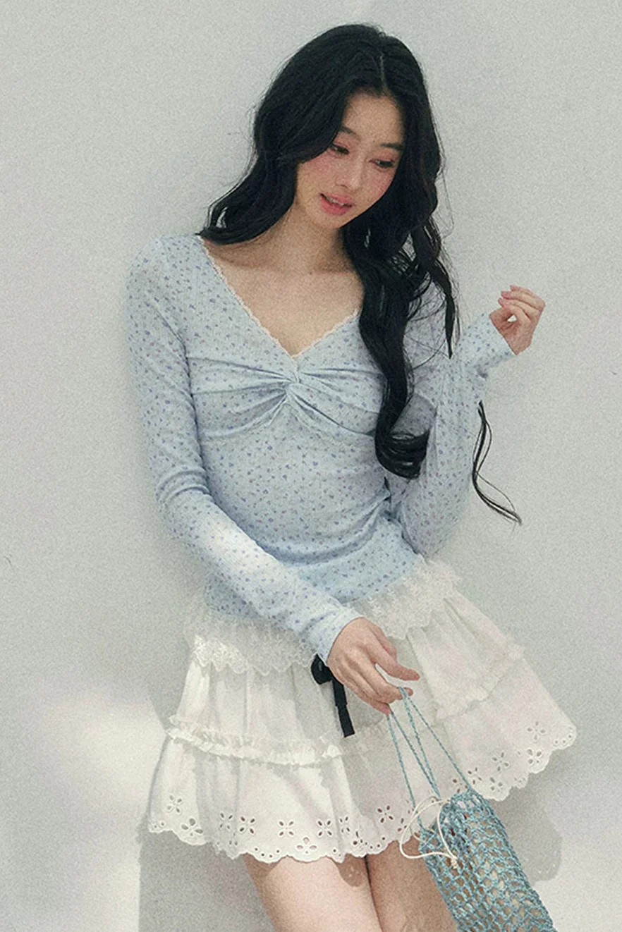 Back Lace Ribbon Garden Top - Image 8