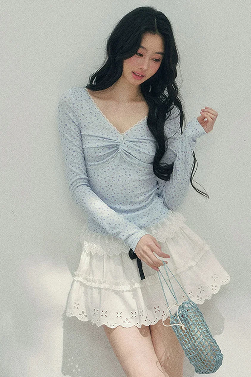 Back Lace Ribbon Garden Top - Image 5