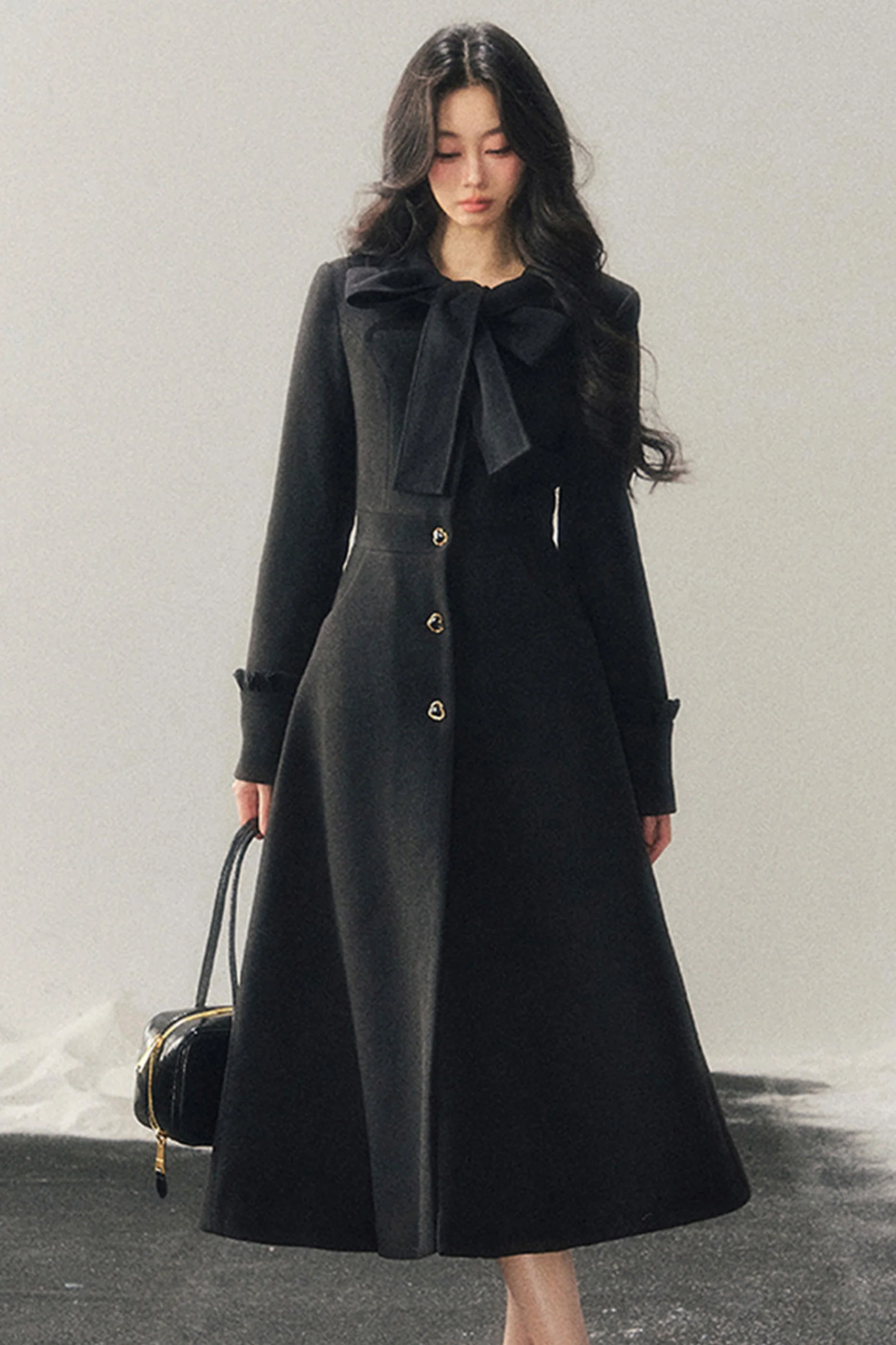 Hepburn Chic Long Coat - Image 11