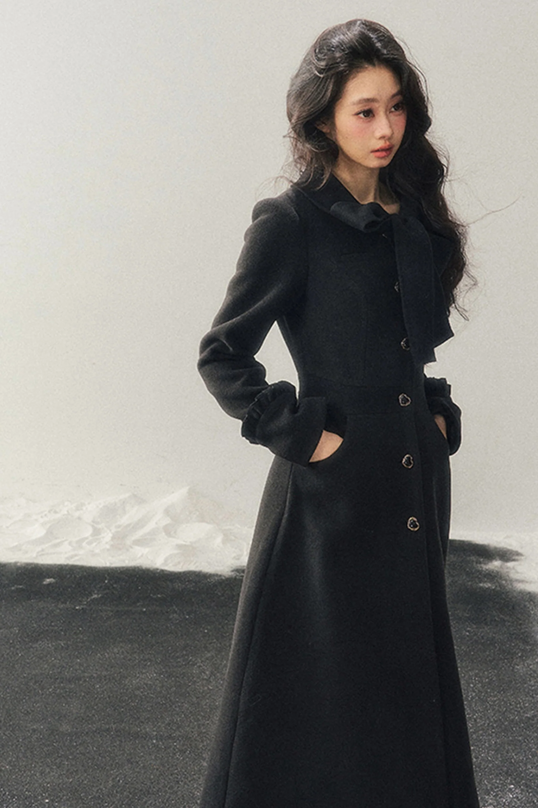 Hepburn Chic Long Coat - Image 6