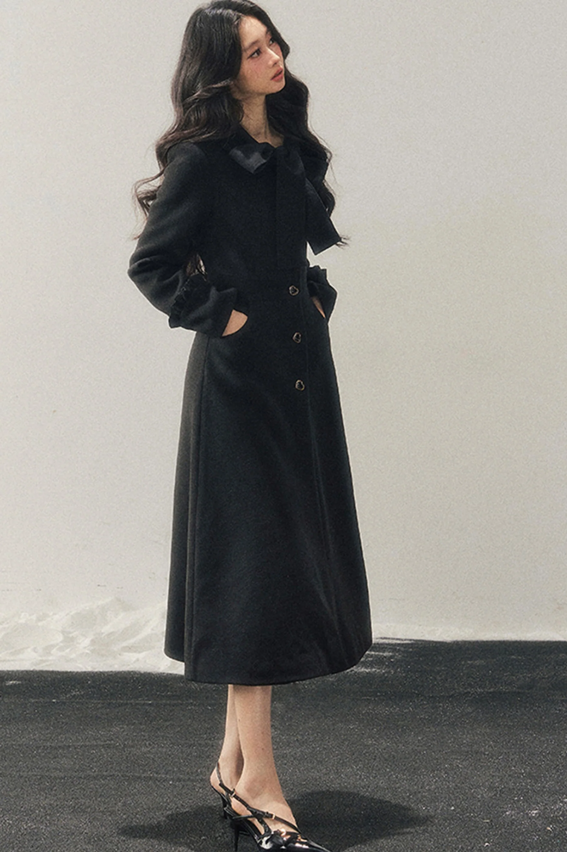 Hepburn Chic Long Coat - Image 8