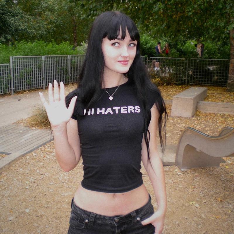 Hi & Bye Haters Crop Top - Image 5