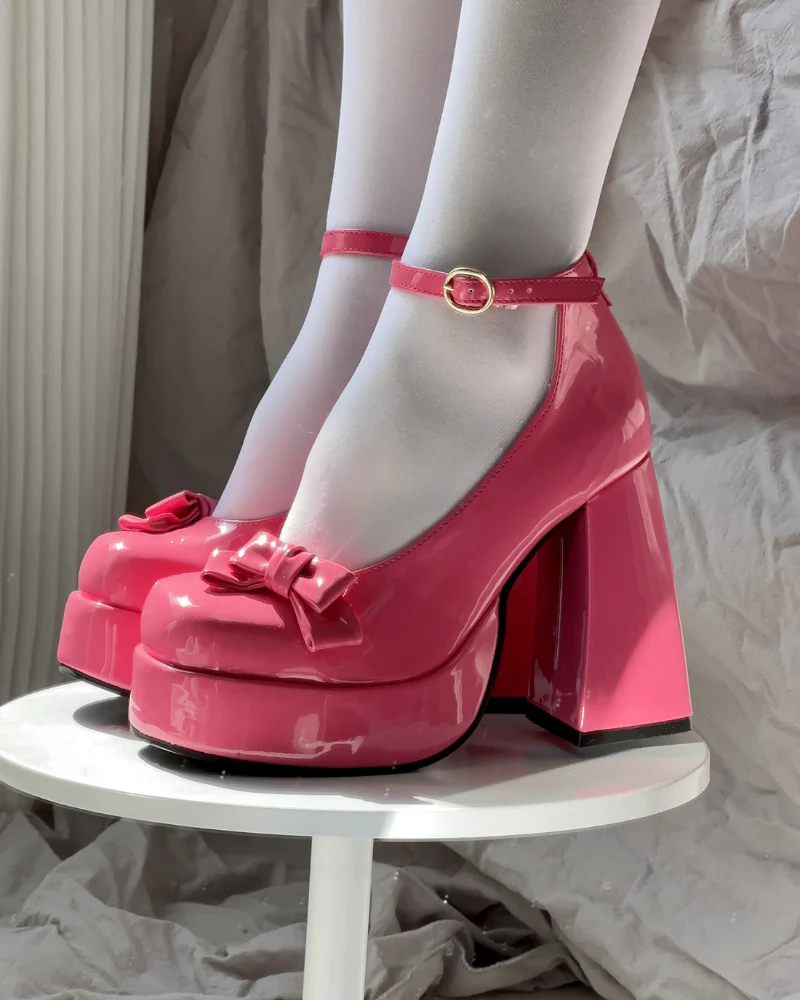 High Heel Mary Jane Kawaii Coquette Shoes - Image 4